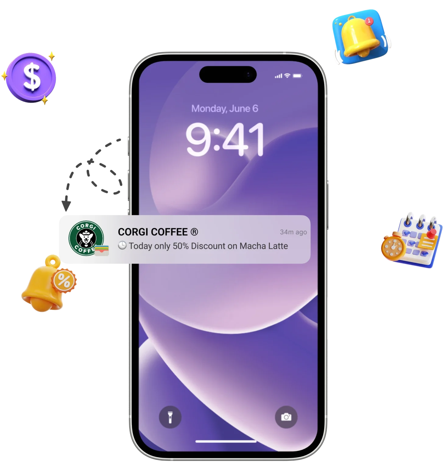 push notification marketing sent from wallet
